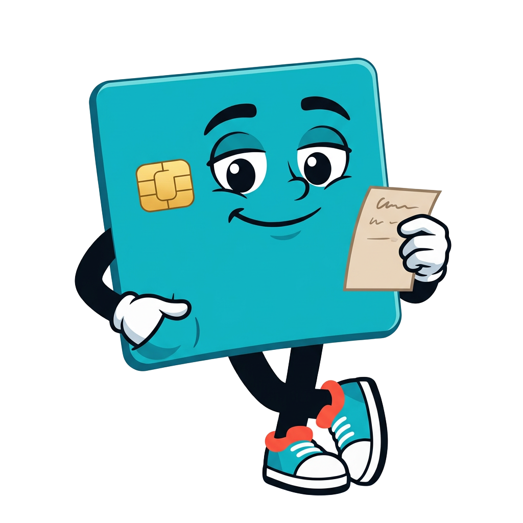 Mox holding a receipt